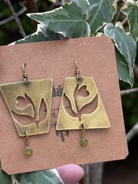Image 11 of Earth Gardens brass earrings/ n3