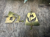 Image 13 of Earth Gardens brass earrings/ n3