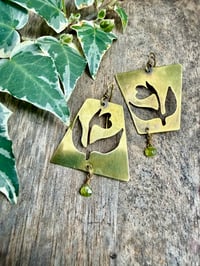 Image 6 of Earth Gardens brass earrings/ n3