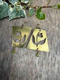 Image 17 of Earth Gardens brass earrings/ n3