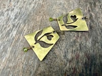 Image 19 of Earth Gardens brass earrings/ n3
