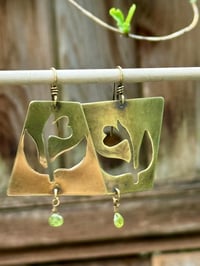Image 24 of Earth Gardens brass earrings/ n3