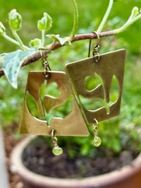 Image 1 of Earth Gardens brass earrings/ n3