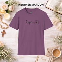 Image 14 of Hope Floral T‑Shirt — Minimal Script Flower Tee for Support & Awareness