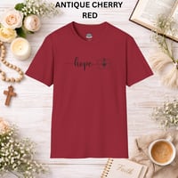 Image 15 of Hope Floral T‑Shirt — Minimal Script Flower Tee for Support & Awareness