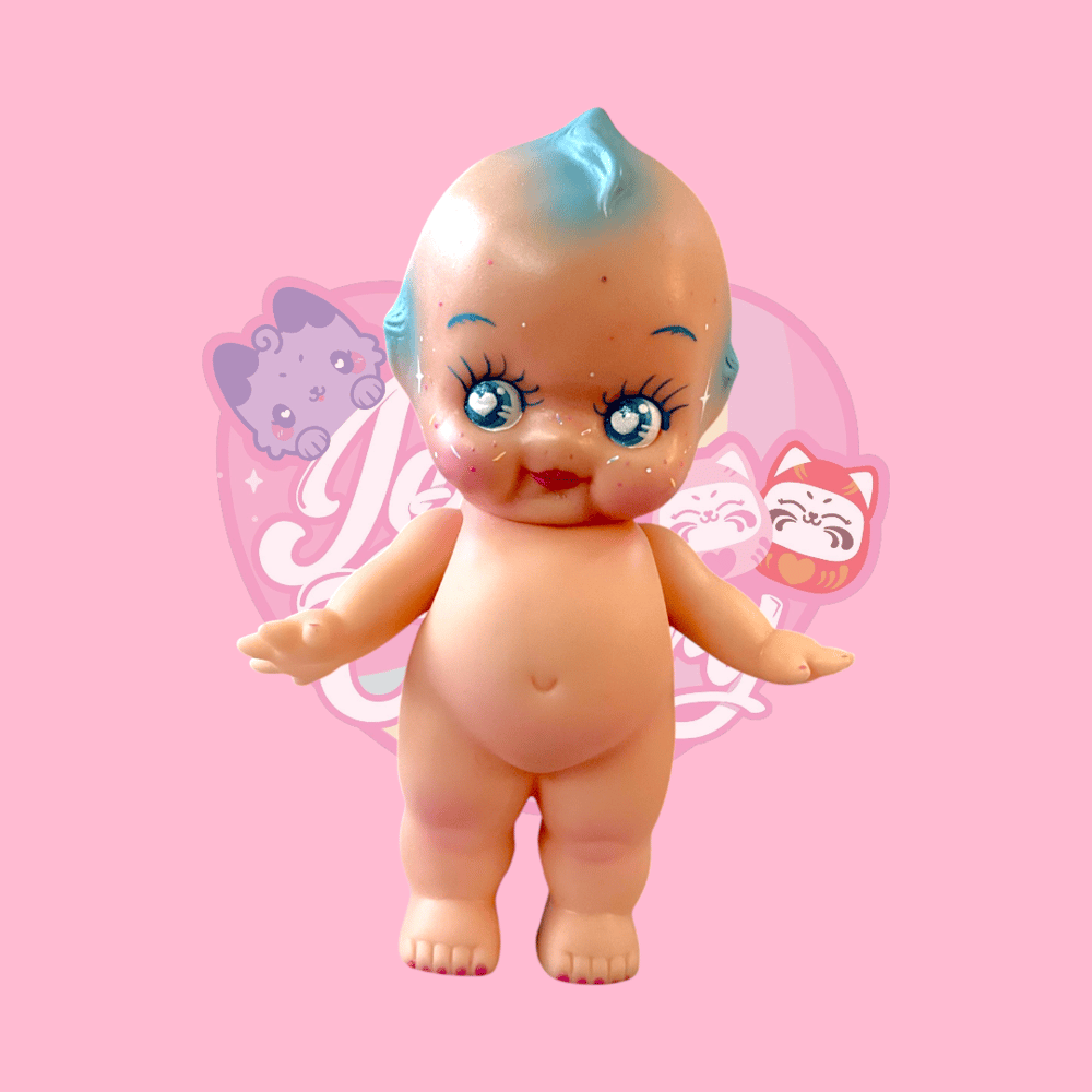 Image of Custom Kewpie Blue rainbow