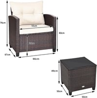 Image 5 of Bistro Set - Cream Cushions