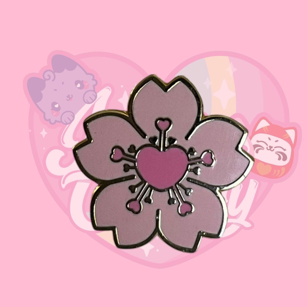 Image of Chubby Cat, Tito the Axolot & Sakura enamel pins