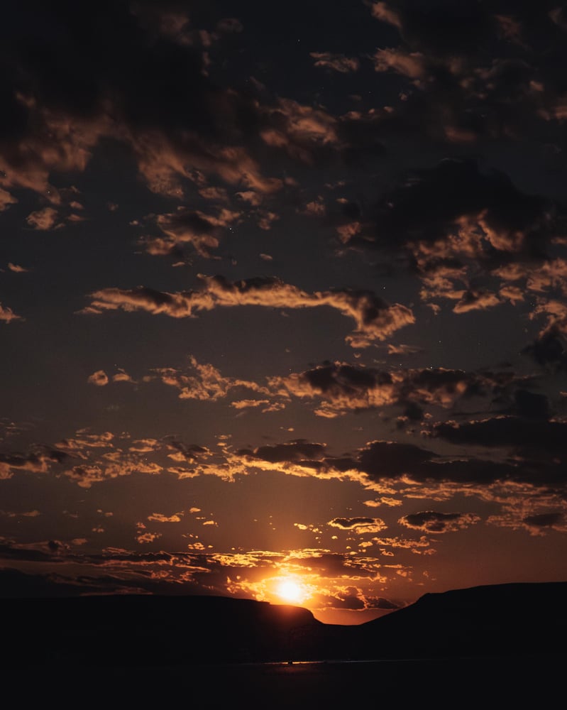 Image of Full moon rise on the Alvord Desert