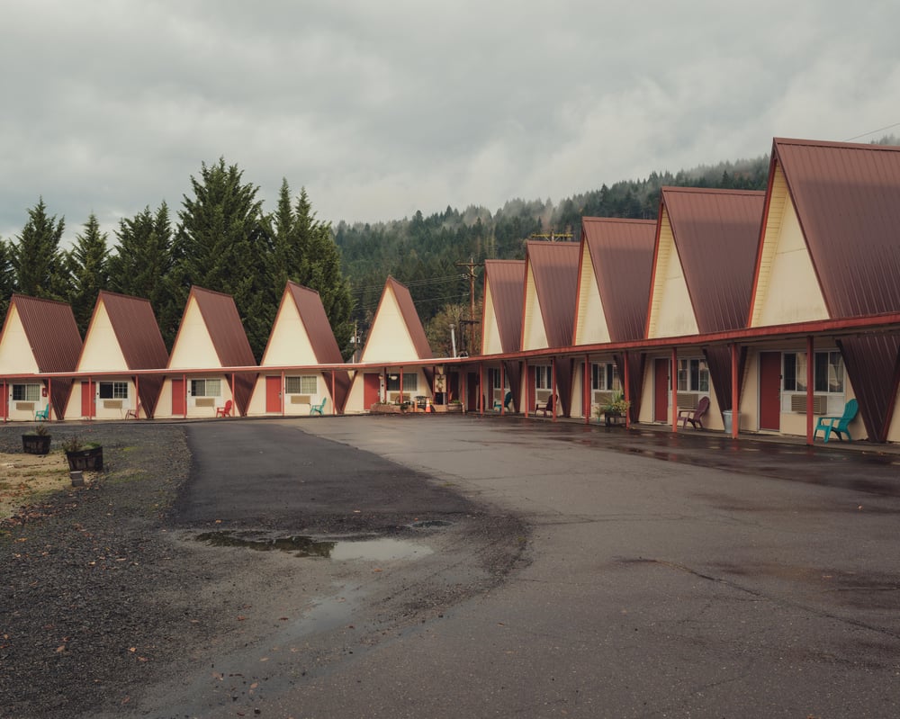 Image of A-Frame motel, Oregon