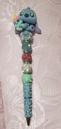 Image 2 of Blue Cute Extended Rhinestone Pen (348)