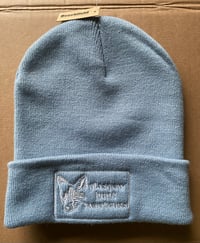 Image 1 of Dusky blue cuffed beanie