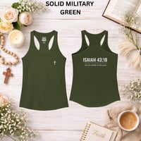 Image 3 of Isaiah 43:18- Women's Ideal Racerback Tank 