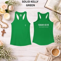 Image 4 of Isaiah 43:18- Women's Ideal Racerback Tank 