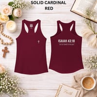 Image 5 of Isaiah 43:18- Women's Ideal Racerback Tank 