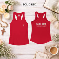Image 6 of Isaiah 43:18- Women's Ideal Racerback Tank 