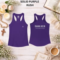 Image 13 of Isaiah 43:18- Women's Ideal Racerback Tank 