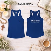 Image 14 of Isaiah 43:18- Women's Ideal Racerback Tank 