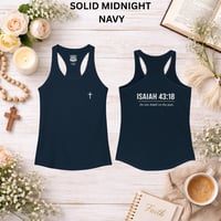 Image 16 of Isaiah 43:18- Women's Ideal Racerback Tank 
