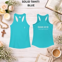 Image 17 of Isaiah 43:18- Women's Ideal Racerback Tank 