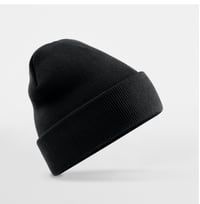Image 2 of Black Beanie, original cuffed