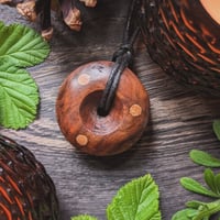 Image 1 of Irish Bog Yew Faery Ring Pendant (PE1987)