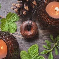 Image 5 of Irish Bog Yew Faery Ring Pendant (PE1987)