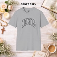 Image 3 of Jesus Graphic T‑Shirt — Retro Arch Script Christian Tee