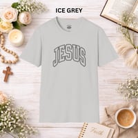 Image 4 of Jesus Graphic T‑Shirt — Retro Arch Script Christian Tee