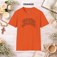 Image 8 of Jesus Graphic T‑Shirt — Retro Arch Script Christian Tee