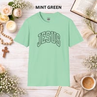 Image 11 of Jesus Graphic T‑Shirt — Retro Arch Script Christian Tee