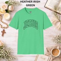 Image 12 of Jesus Graphic T‑Shirt — Retro Arch Script Christian Tee