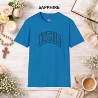 Image 13 of Jesus Graphic T‑Shirt — Retro Arch Script Christian Tee