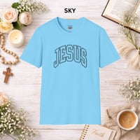 Image 14 of Jesus Graphic T‑Shirt — Retro Arch Script Christian Tee