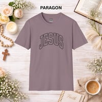 Image 15 of Jesus Graphic T‑Shirt — Retro Arch Script Christian Tee