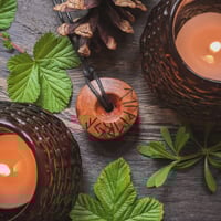 Image 4 of Mistletoe Faery Ring Pendant (PE1988)