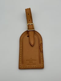 Image 1 of Louis Vuitton Vachetta Leather Luggage Tag #1