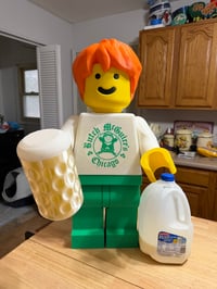 Image 1 of Custom Brick Style Mega Figure – Custom Business Mascot - 3D Printed Gift