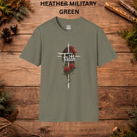 Image 3 of Faith Cross T-Shirt — Christian Inspirational Tee