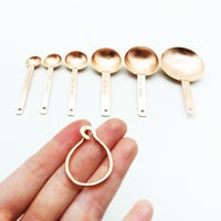 Image 3 of Copper measuring spoon set (long handles)