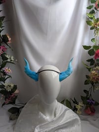 Image 4 of Dragon Horns | Glitter Ice Blue | medium