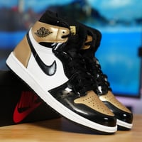 Image 2 of Jordan 1 Retro High NRG Patent Gold Toe