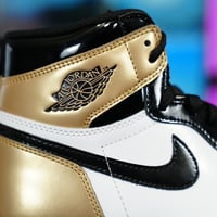 Image 8 of Jordan 1 Retro High NRG Patent Gold Toe