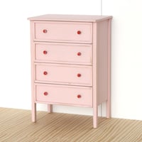 Image 1 of 1:6 chest of drawers - pale pink