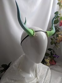 Image 3 of Antlers |Dusk Blue green | Large