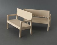 Image 4 of low bench for Blythe - beige 