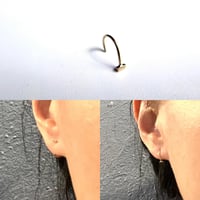  14K Gold  Dash two way earring(single)