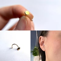 14K Gold a dot two way earring(single)