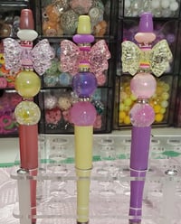 Image 5 of Crackle Bow Beaded Pens 