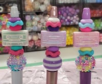 Image 1 of Cassette Tape Charm Beaded Pens